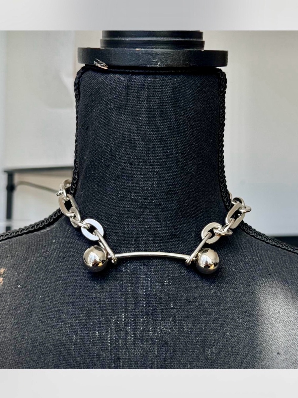 BOLD BARBELL PIERCING CHOKER from OHTNYC